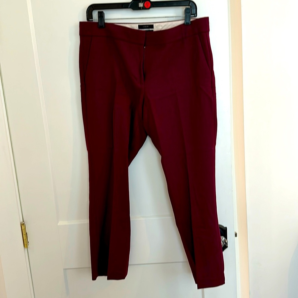 J. Crew Campbell Burgundy cropped pants!